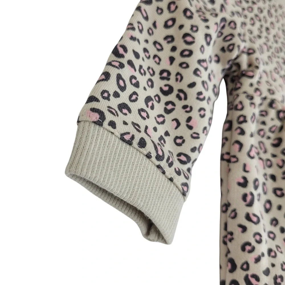Carter's Baby Girls Newborn 2-pc dress Set animal print leopard diaper cover tan